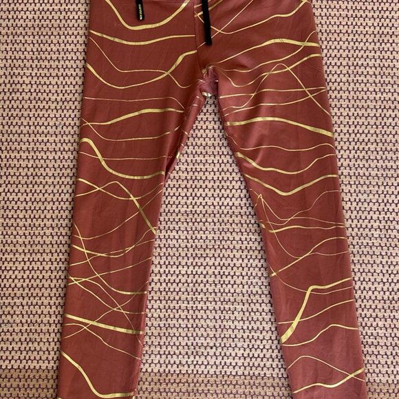 Nike Dri-Fit Icon Clash FAST Women’s Running Tights — Rose/Bronze Gold — Size XS - Picture 3 of 6